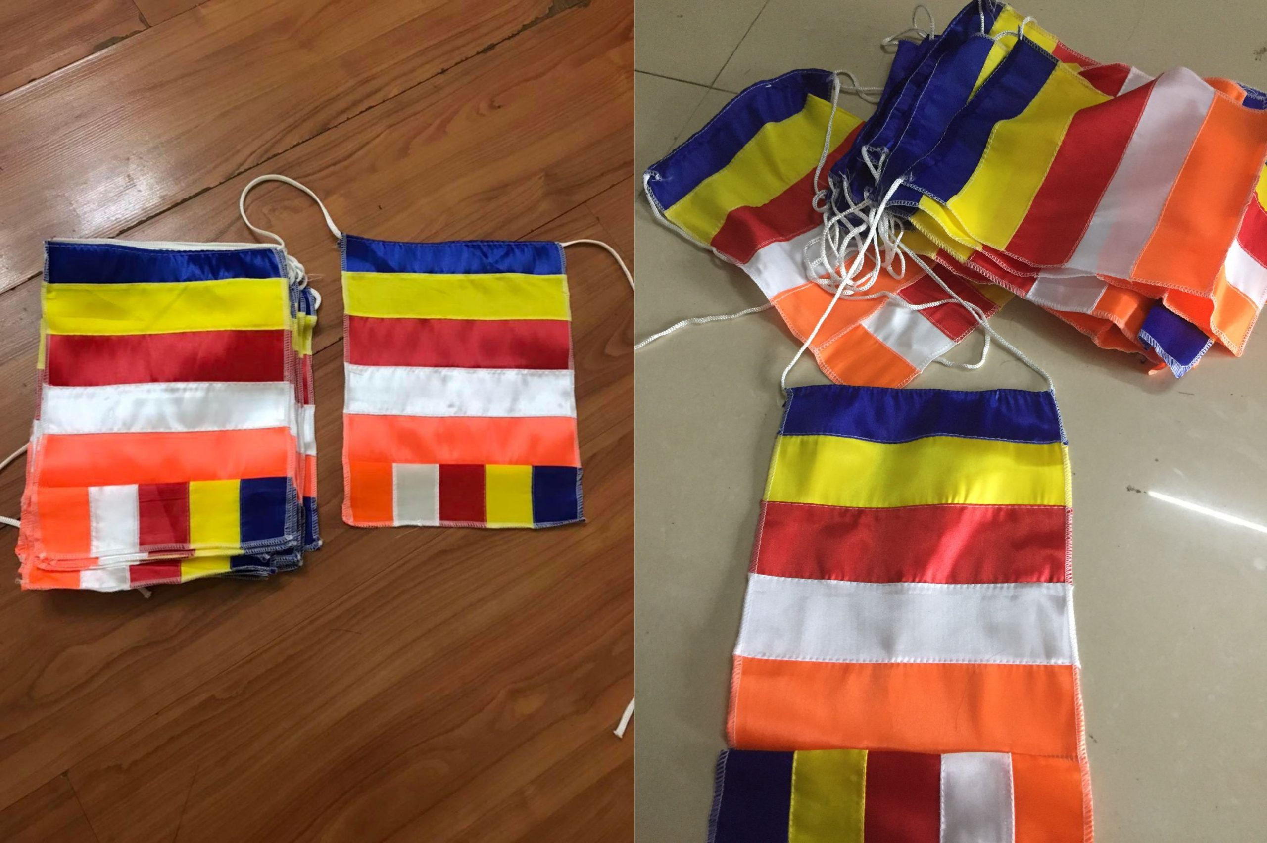 Cờ chuối Phật giáo – Xưởng in cờ INCONI tại Hà Nội