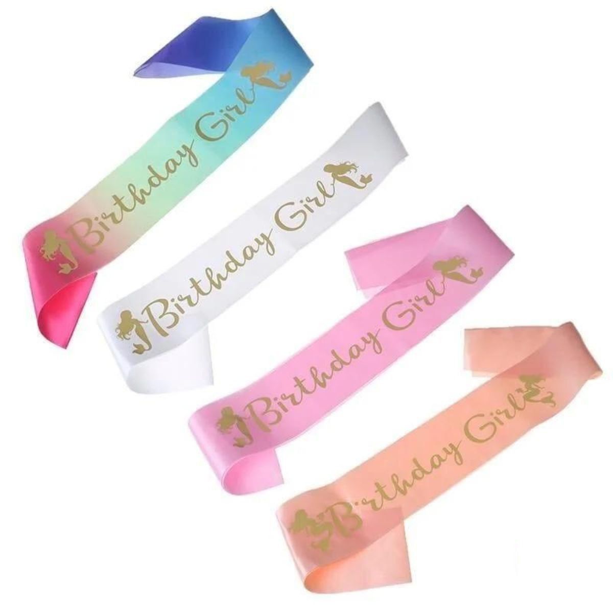 các màu sắc và mẫu của sash sinh nhật 