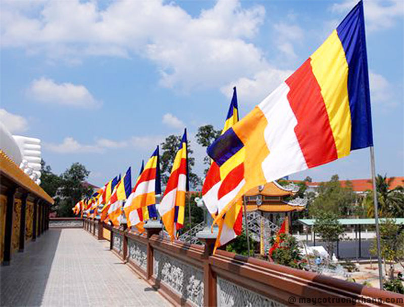 CỜ PHẬT GIÁO – XƯỞNG IN CỜ INCONI TẠI HÀ NỘI 5 cờ Phật