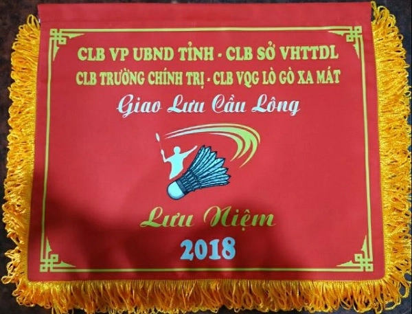 Cờ Lưu Niệm Giải Cầu Lông 4 Cờ lưu niệm giải cầu lông - INCONI