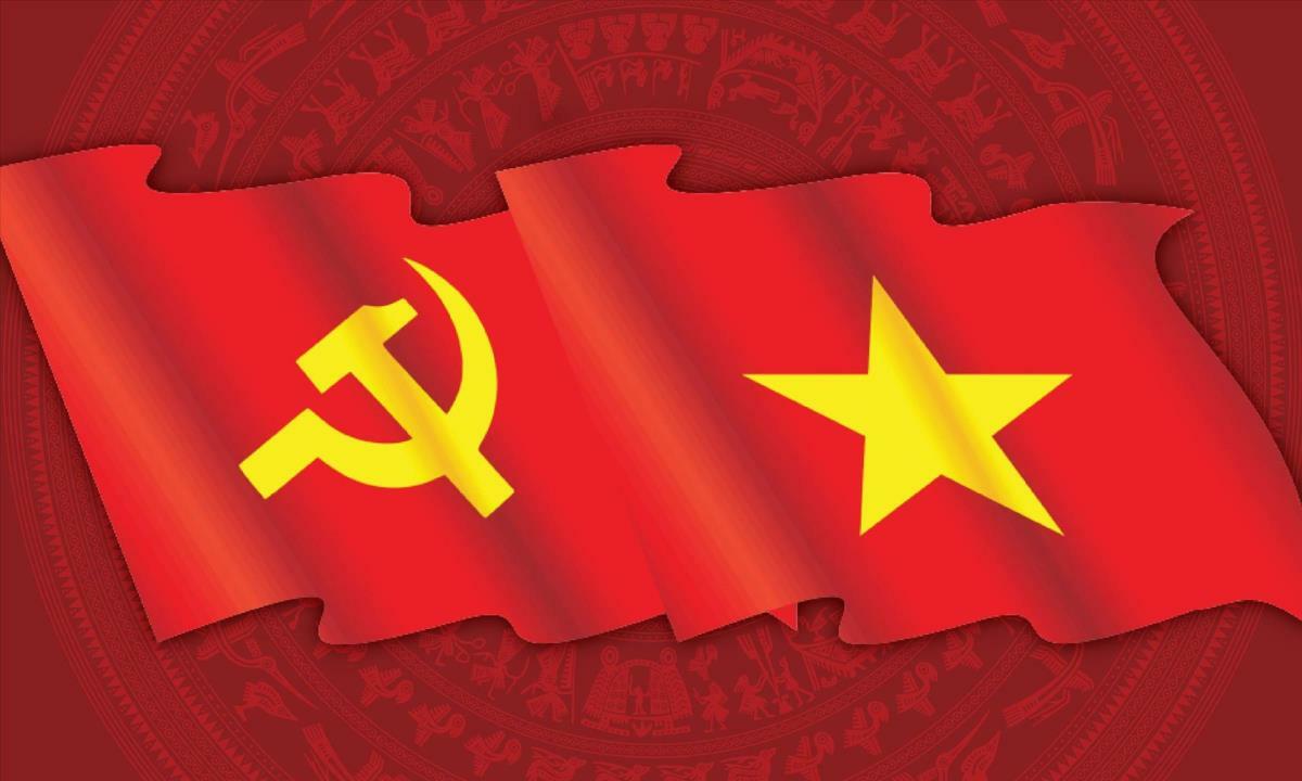 mẫu cờ Đảng và cờ Tổ Quốc