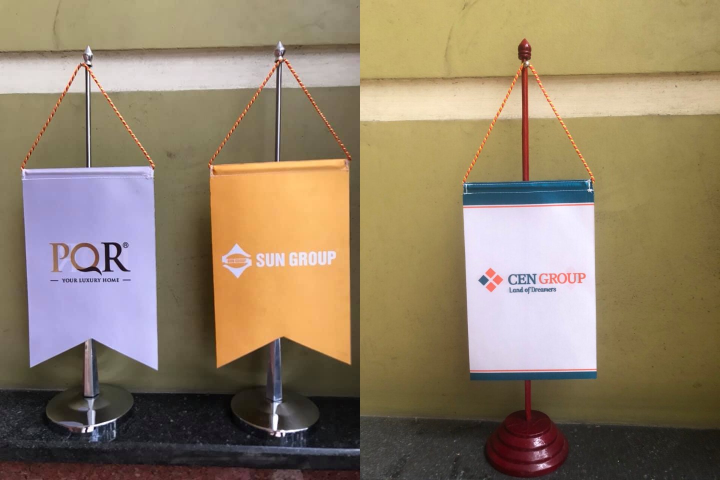 Cờ Để Bàn Làm Việc | Xưởng In INCONI 6 Cờ để bàn làm việc in logo