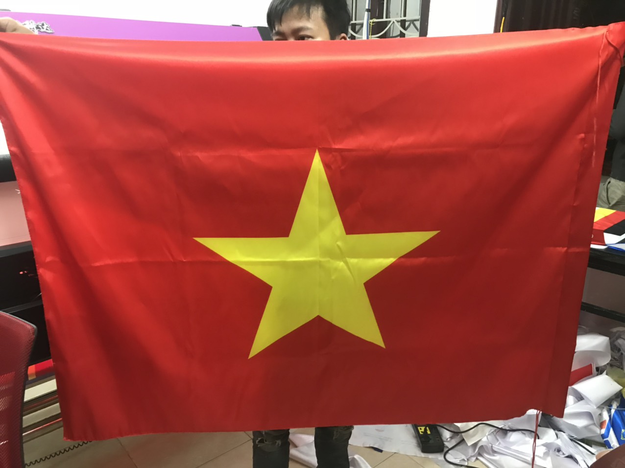 Cờ Tổ Quốc chuẩn-in sắc nét, bền đẹp tại xưởng in cờ INCONI