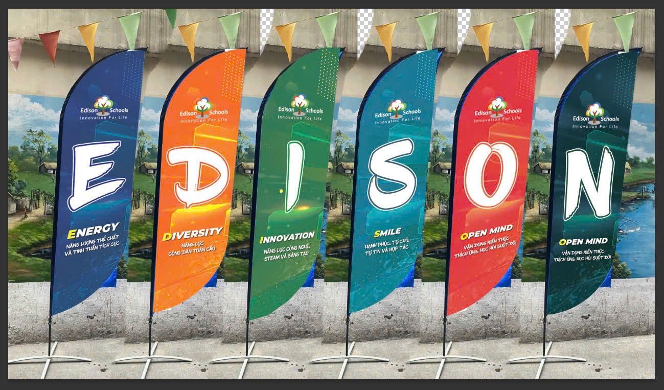 Xưởng may cờ phướn giá rẻ - INCONI 2 Cờ phướn quảng cáo giá rẻ