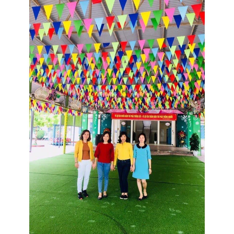 Cờ Dây Tam Giác Trang Trí Trường Học – Xưởng In Cờ INCONI Hà Nội