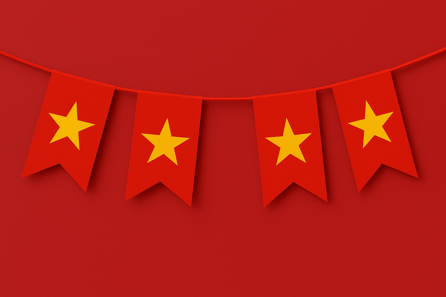 Cờ Dây Sao Đảng Thiết Kế Riêng – Xưởng In Cờ INCONI Hà Nội