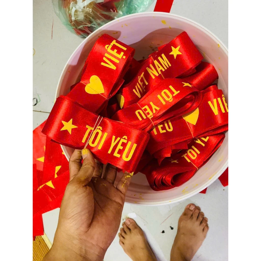 Băng rôn đeo đầu in chữ - INCONI